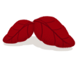 Icona foglie rosse