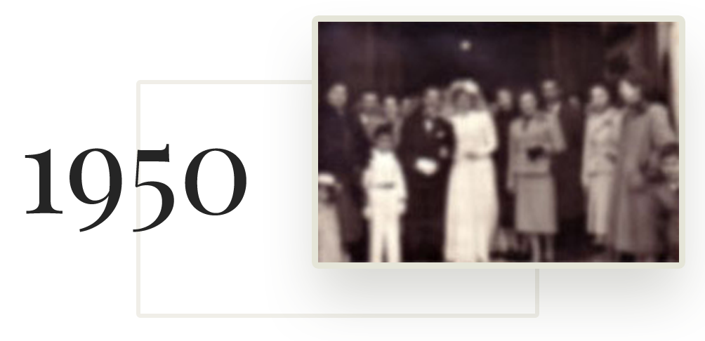 Matrimonio tra Pasquale Petti e Maria Gambardella nel 1950