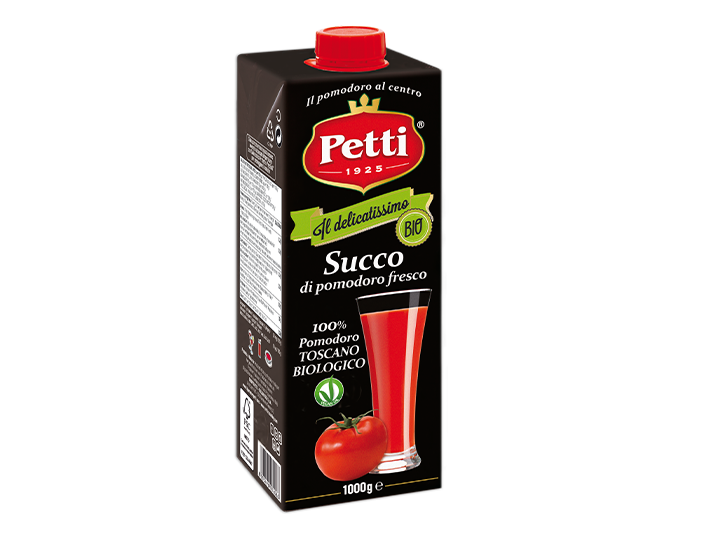 "Il Delicatissimo Bio": fresh organic tomatoes juice Petti