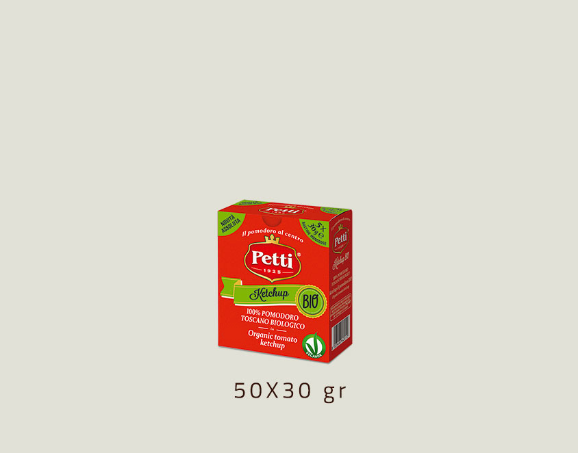 Il Ketchup Bio: scatola da 5 bustine da 30 grammi
